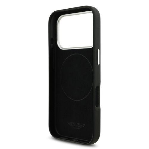 Apple iPhone 17 Pro Max Kılıf Aston Martin Orjinal Lisanslı M-safe Şarj Özellikli Metal Logolu PU Deri Kapak