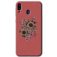 Samsung Galaxy M10 HD Baskılı Kılıf + 9D Tam Ekran Koruyucu - Retro Çiçek