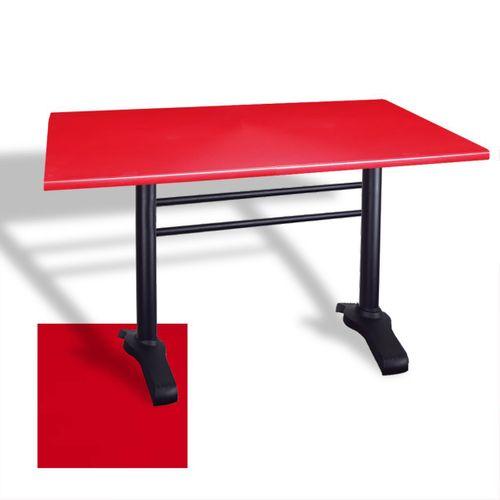 Dockers Çipa 3010 Döküm Ayak Masa 70x120 cm - (Werzalit, Wermodin ve Allzalit Tabla) - Kırmızı