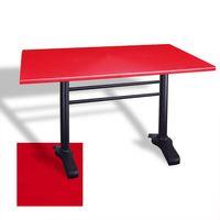 Dockers Çipa 3010 Döküm Ayak Masa 70x120 cm - (Werzalit, Wermodin ve Allzalit Tabla) - Kırmızı