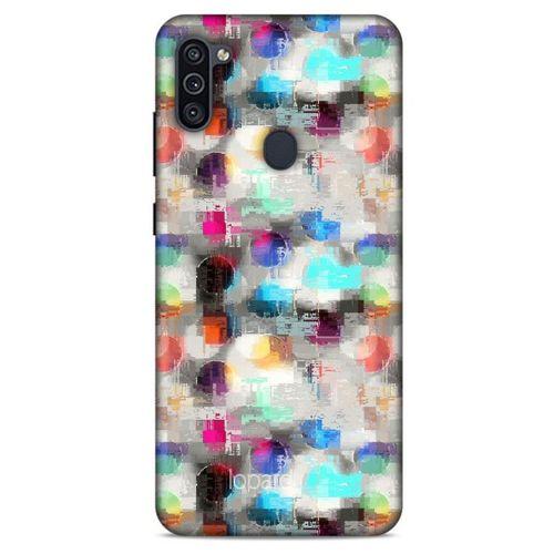 Samsung Galaxy M11 Kılıf Pastel Renkler (8) Baskılı Kılıf Turkuaz Beyaz