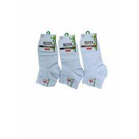 Kuzen Dikişsiz Yarım Konç Beyaz Bambu Erkek Çorap 12 Adet