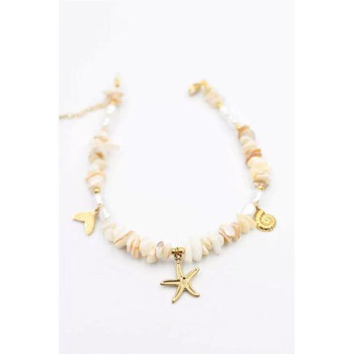 Doğal Taş Halhal - Altın