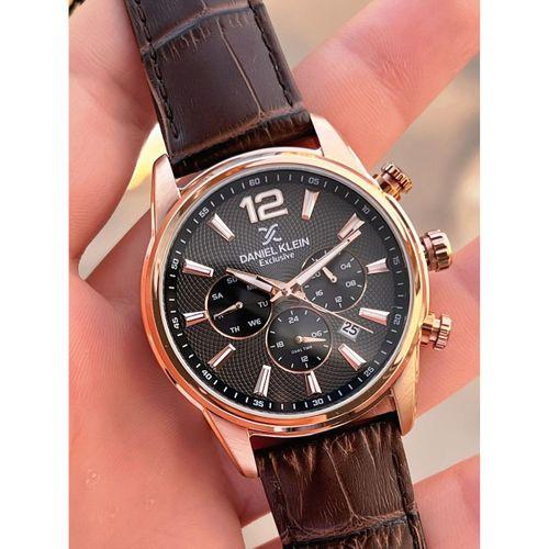 Daniel Klein Deri Kordon İç Kadran Fonksiyonları Aktif 3 Atm Suya Dayanıklı Erkek Kol Saati E14063-4