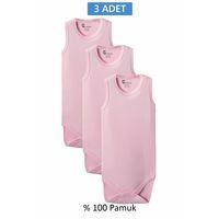 Pembe Askılı Body Zıbın 2-7 YAŞ Çocuklar İçin (3 ADET) Alttan Çıtçıtlı Özel Gereksinimli