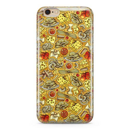 Apple iPhone 6 6s Kılıf Peynirli Makarna Arka Kapak Koruma Desenli Full Koruyucu