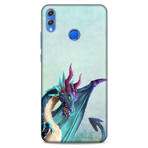 Huawei Honor 8x Kılıf Dragons (19) Kılıfları Mavi Ejderha