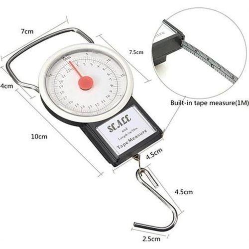 22 Kg/50lb Kancalı Tartı Aleti 1 Metre Mezuralı Askılı Balıkçı Terazisi