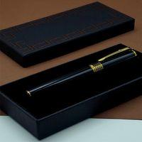 Gold İşlemeli Siyah Metal Roller Kalem