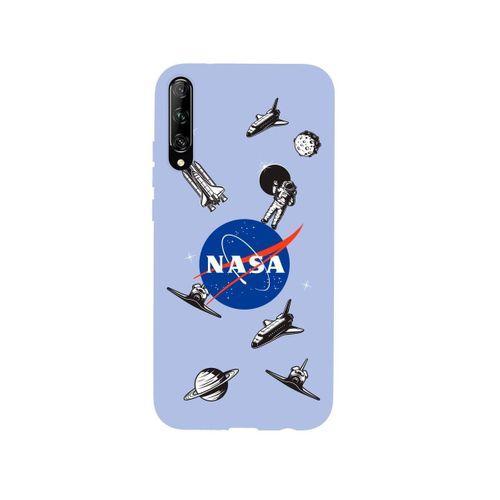 Huawei Psmart Pro NASA Desenli Premium Silikonlu Lila Telefon Kılıfı