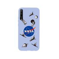 Huawei Psmart Pro NASA Desenli Premium Silikonlu Lila Telefon Kılıfı