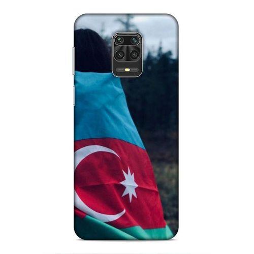 Xiaomi Redmi Note 9S Uyumlu Kılıf Azarbaijan (38) Neo Hybrid Kılıf Bayrak Kadın