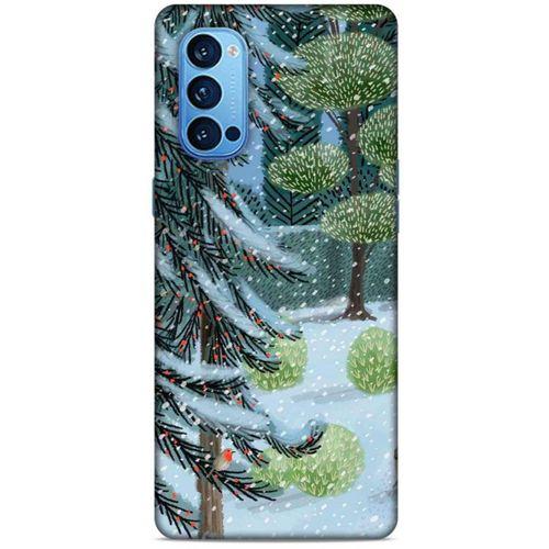 Oppo Reno 4 Pro Kılıf Snowix (43) Thin Fit Kılıf Beyaz Yeşil