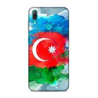Huawei Y7 Prime 2019 Uyumlu Kılıf Azarbaijan (15) Antişok Kılıf Bayrak İllustre