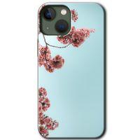 iPhone 13 Mini Kılıf Baskılı Kapak - Japon Çiçeği + 5D Tam Kaplayan Cam