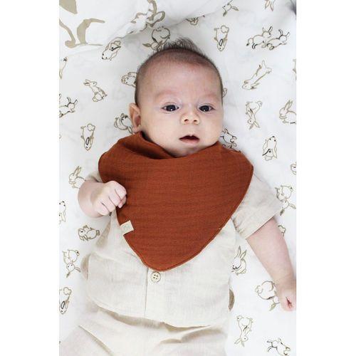 Bistyle Bistyle Müslin Fular Önlük 3'Lü 60102 Kiremit Bej Hardal