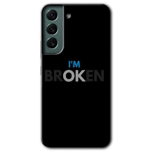 Samsung Galaxy S22 HD Baskılı Kılıf + 9D Tam Ekran Koruyucu - Im Broken