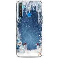 Oppo Realme 5i Kılıf Snowix (6) Silikon Kılıf Açık Mavi