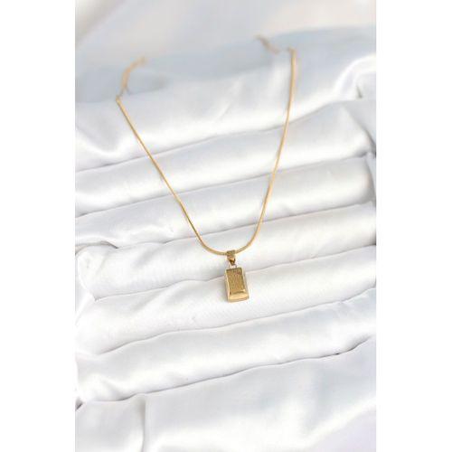 316L Çelik Gold Renk Mini Külçe Altın Model Kolye