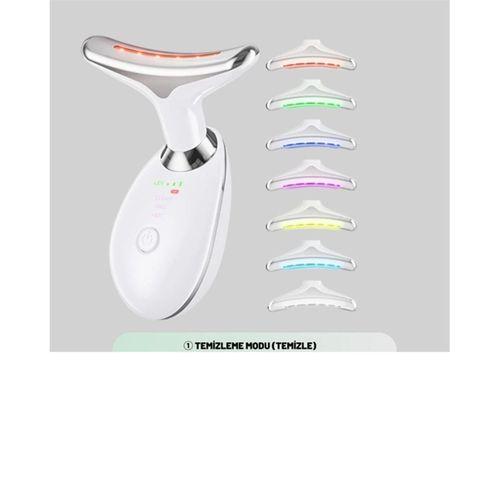 Cilt Yenileyici Şarjlı Güzellik Aleti – Pozitif/negatif İyon, Titreşimli Masaj Ve Kırmızı-mavi-yeşil Işıkla