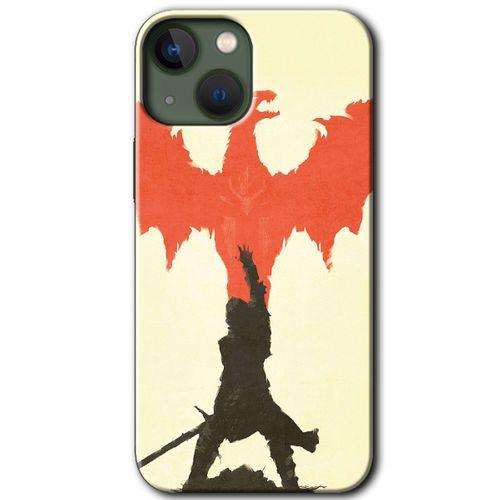 MRCİLETİSİM iPhone 13 Kılıf HD Desen Baskılı Arka Kapak + Temperli Cam - Dragon Hunter 1