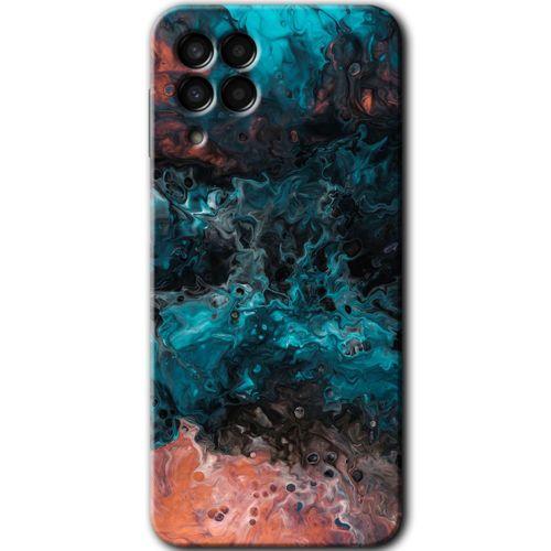 Potkal Hediye Fabrikası Samsung Galaxy M33 Kılıf HD Desen Baskılı Arka Kapak - Liquid Colorfull