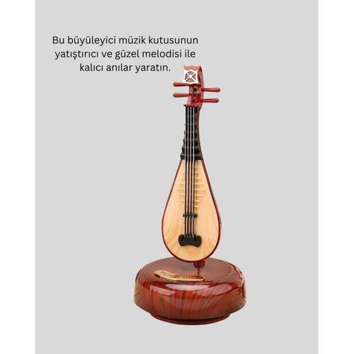 Klasik Ud Figürlü Melodili Müzik Kutusu Şık Hediyelik