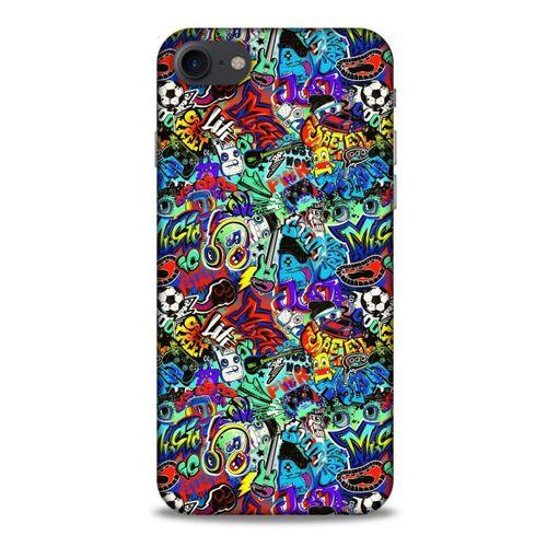 Graffitix (24) Desenli Silikon Kapak Apple Iphone 8 Kılıf