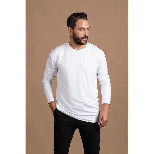 Regular Fit Bisiklet Yaka Rayon Kumaş Full Likralı Uzun Kol Sweatshirt