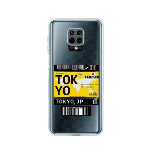 Redmi Note 9 Pro Tokyo Bilet Tasarımlı Premium Şeffaf Silikon Kılıf