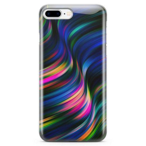 Apple iPhone 7 Plus Kılıf Boya Dalgası Arka Kapak Koruma Desenli Full Koruyucu