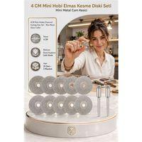 10 ADET 40 mm Elmas Kesici Disk Seti, Mini Cam Metal Ahşap Kesme Ucu 723234