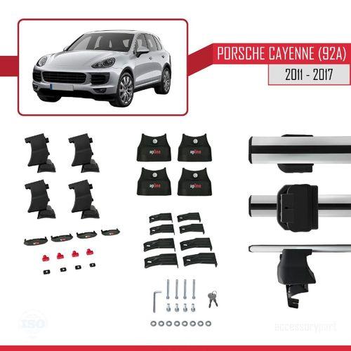 Porsche Cayenne (92A) 2011-2017 Arası ile uyumlu ACE-4 Ara Atkı Tavan Barı GRİ
