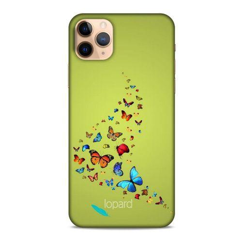 Apple Iphone 11 Pro Kılıf Kelebek Etkisi (48) Bumper Kılıf Pembe Yeşil