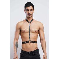Deri Boyundan Askılı Erkek  Harness, Clubwear, Leather Partywear - Brfm124