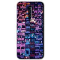 BeRa Aksesuar Oppo Reno 2z Kılıf Baskılı Kapak - Şehir Görünümü +Tam Kaplayan Mat Seramik