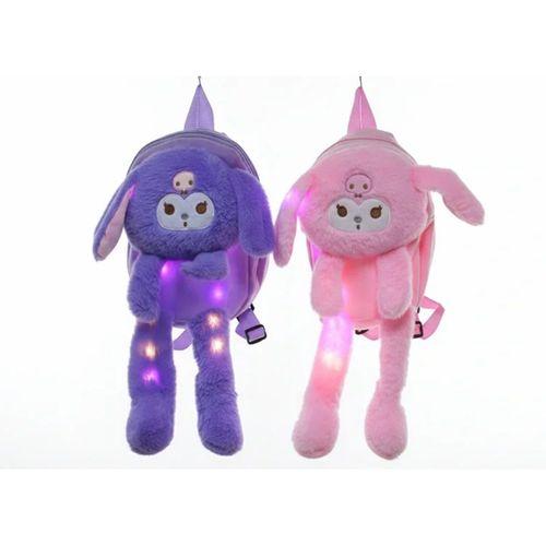 Peluş Işıklı Oynar Kulaklı Kuromi Sırt Çantası