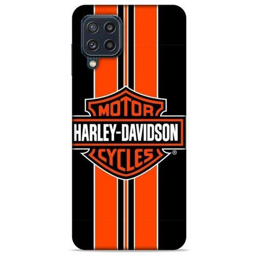 Samsung Galaxy M32 Uyumlu Kılıf Motorsiklet (36) Glitter Kılıf Harley Davidson