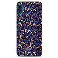 Samsung Galaxy A30s Kılıf Kelebek Etkisi (20) Koruyucu Kılıf Fuşya Mavi