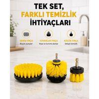 3’lü Matkap Temizlik Fırçası Seti – Banyo, Mutfak Ve Araç Jantı İçin Etkili Yeni Nesil