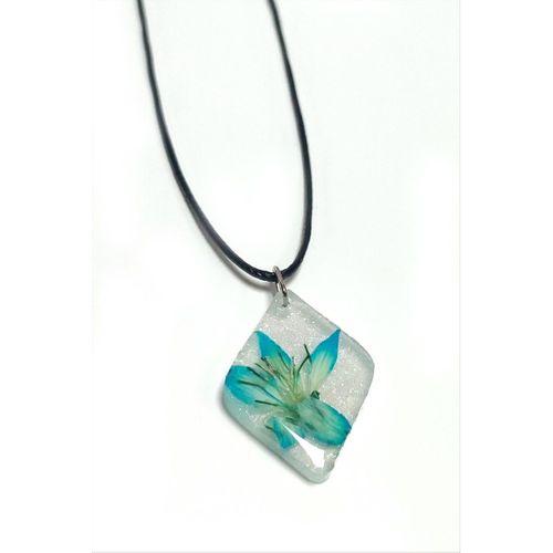 Tesbih Çiçeği Baklava Dilimli Epoksi Kolye