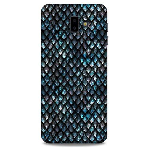 Samsung Galaxy J6 Plus Kılıf Dragons (10) Full Koruma Kılıfı Ejderha Skin Mavi Beyaz