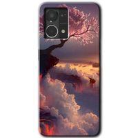 Oppo Reno 7 4G HD Baskılı Kılıf + 9D Tam Ekran Koruyucu - Uçurumdaki Hayat