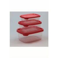 Plastik Saklama Kabı 3'lü 400 Ml - 670 Ml - 1.2 Lt. Royaleks-BNM-0513