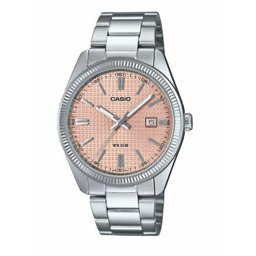 Casio MTP-1302PE-4AVDF Quartz Çelik Gri Pembe Kadran 39 mm Erkek Kol Saati