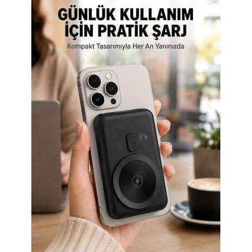 Magsafe Uyumlu Kablosuz Powerbank Taşınabilir Hızlı Şarj Yeni Nesil