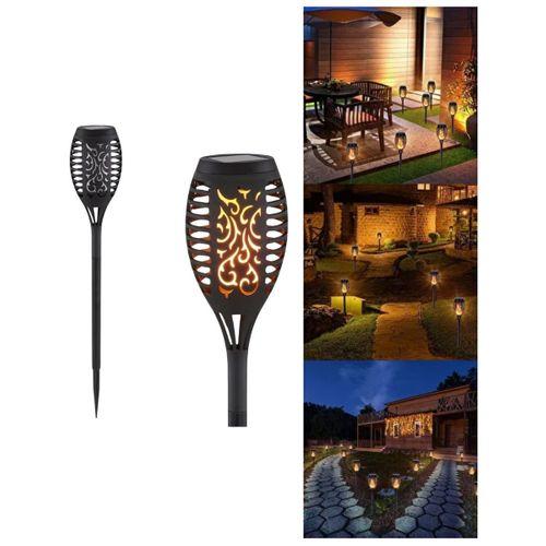 Alev Efektli Solar Bahçe Lambası Su Geçirmez Sensörlü Led Dış Mekan Aydınlatma