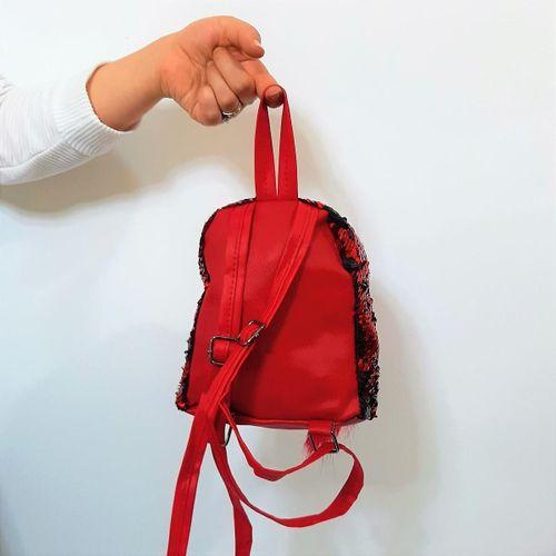 Fiyra crn Kırmızı Pullu Kız Çocuk Sırt Çantası (16cmx20cmx10cm)