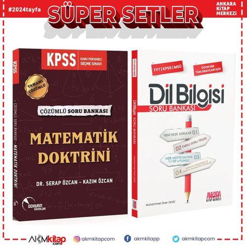 Doktrin KPSS Matematik ve AKM Dil Bilgisi Soru Bankası Seti 2 Kitap