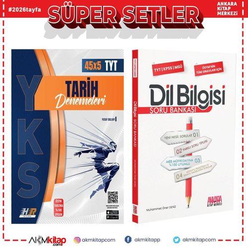 Hız ve Renk TYT Tarih Deneme ve AKM Dil Bilgisi Soru Bankası Seti 2 Kitap